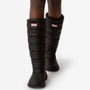 Hunter Padded Intrepid Tall Rain/Snow Boots - Sz 7, 38
